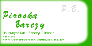 piroska barczy business card